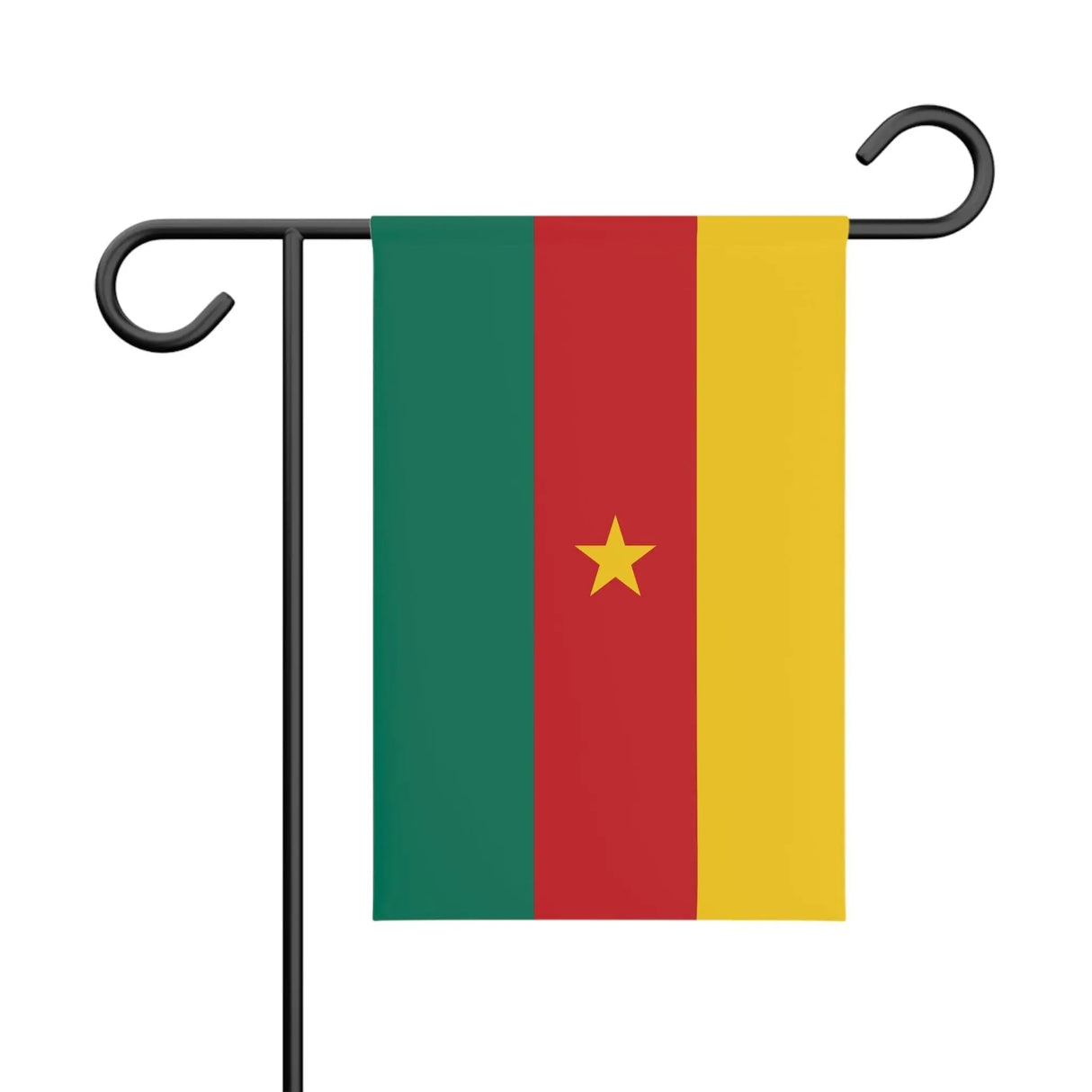 Drapeau de jardin cameroun polyester résistant horizontal