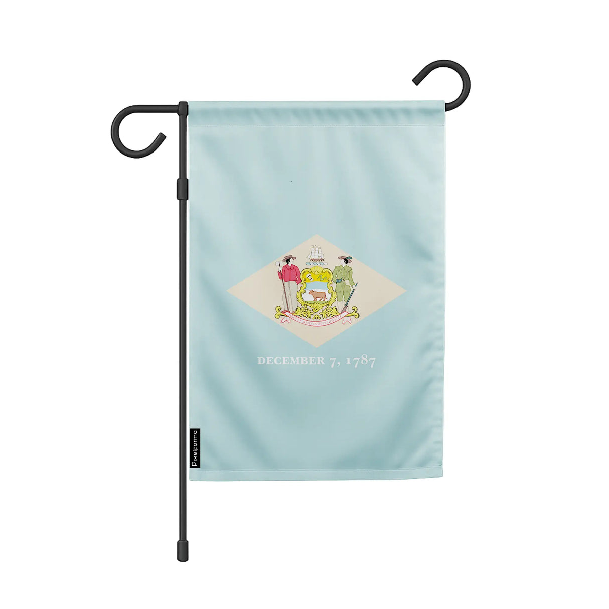 Drapeau de jardin delaware polyester résistant horizontal