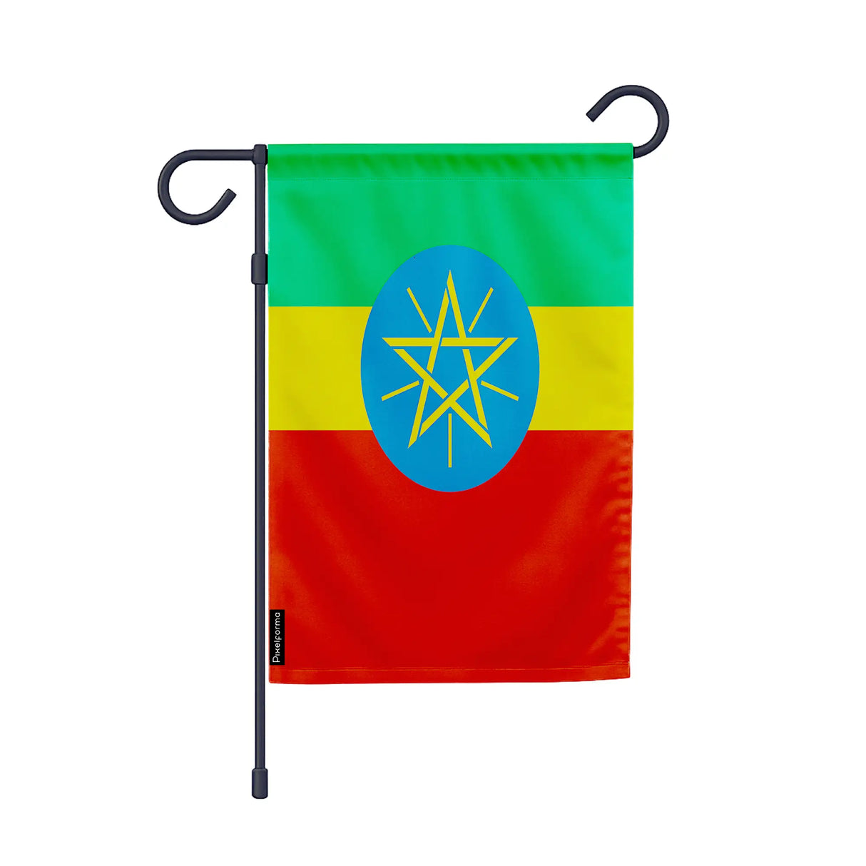 Drapeau de jardin éthiopie polyester durable format horizontal