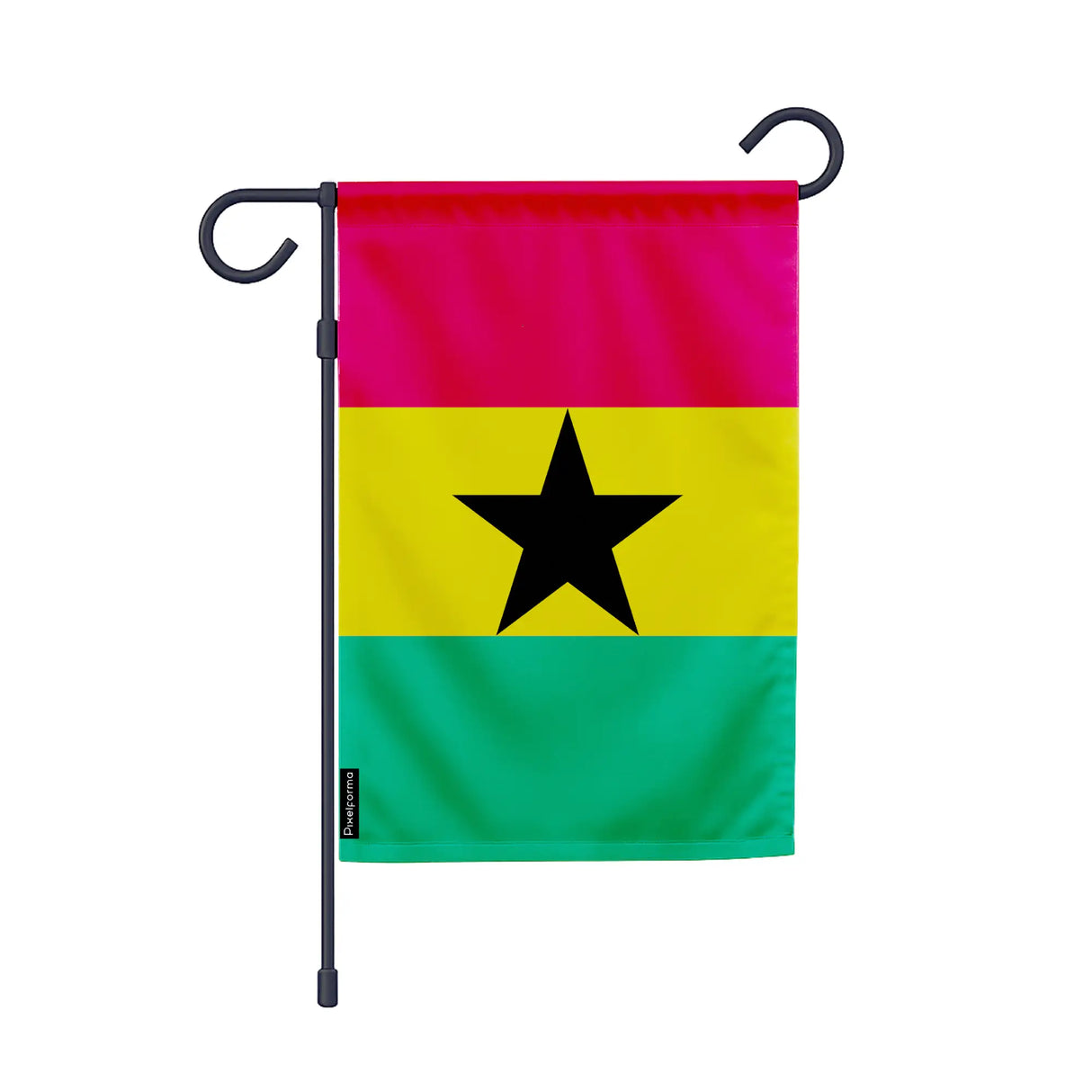 Drapeau de jardin ghana polyester résistant couleurs vives