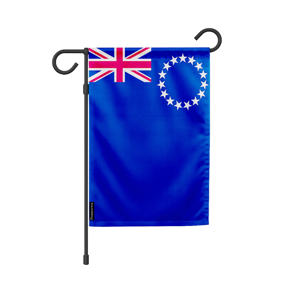 Drapeau de jardin îles cook polyester résistant horizontal