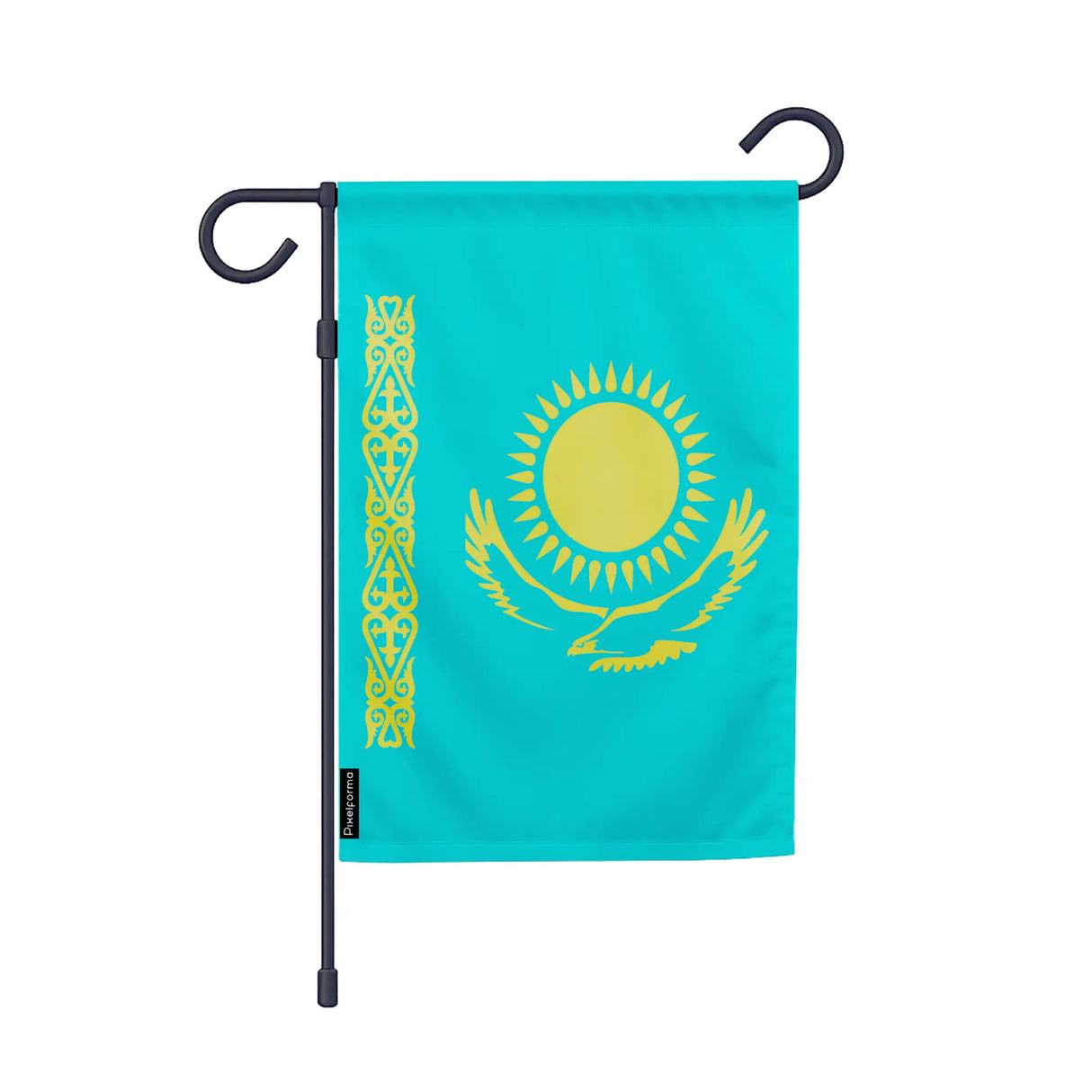Drapeau de jardin kazakhstan polyester couleurs vibrantes