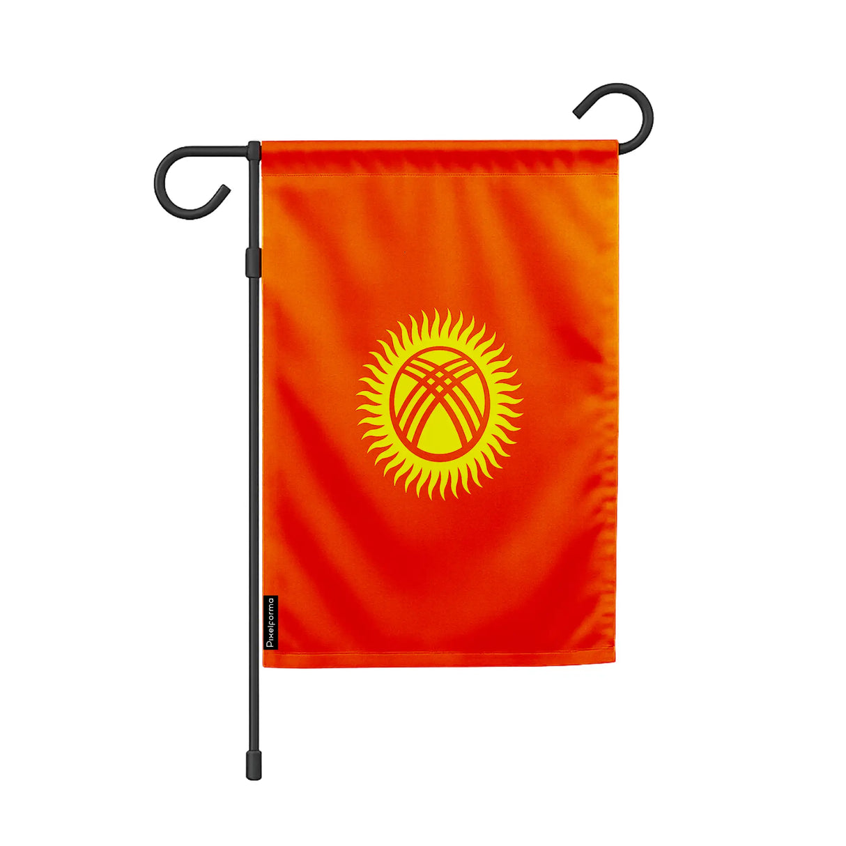 Drapeau de jardin kirghizistan polyester couleurs vibrantes