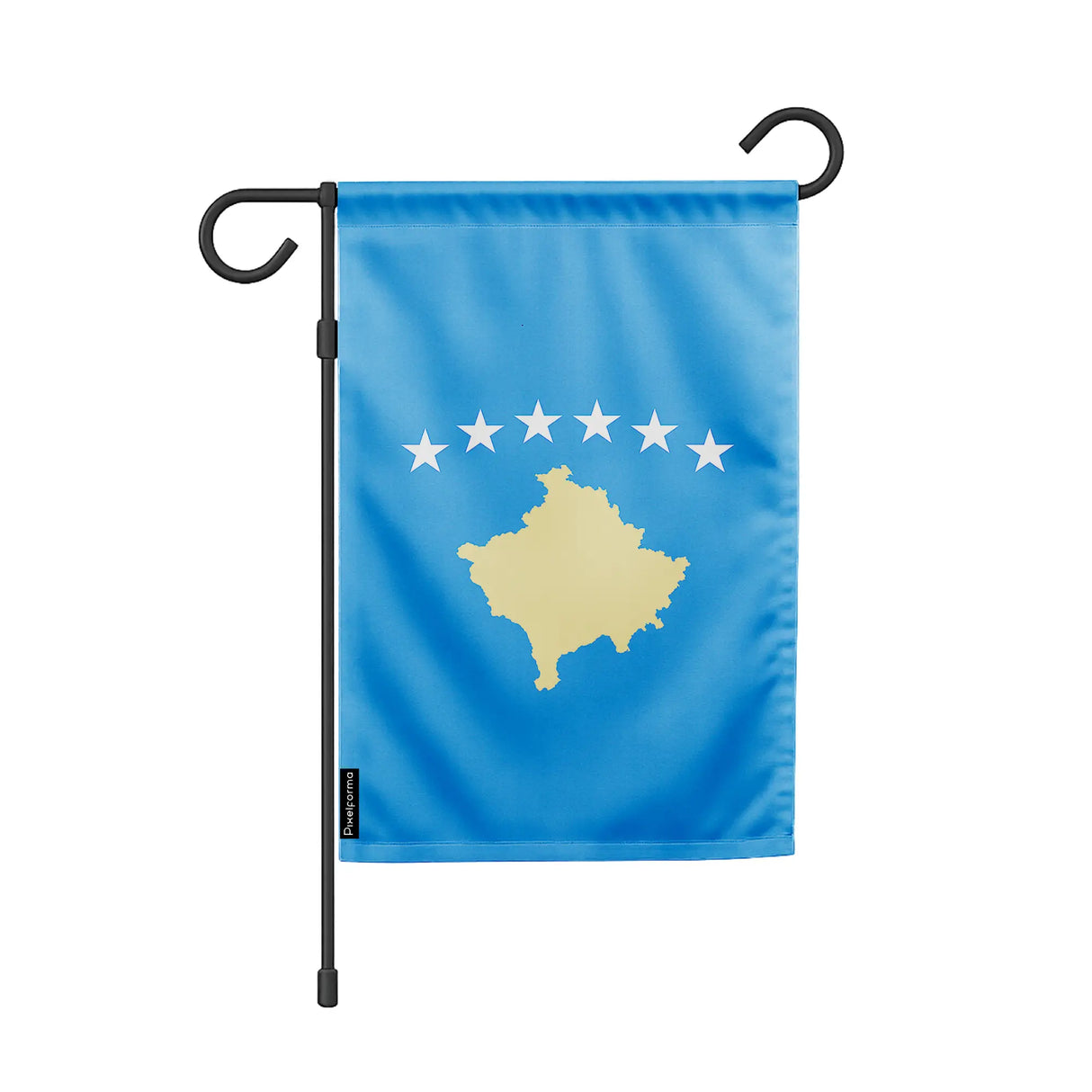 Drapeau de jardin kosovo en polyester aux couleurs vibrantes