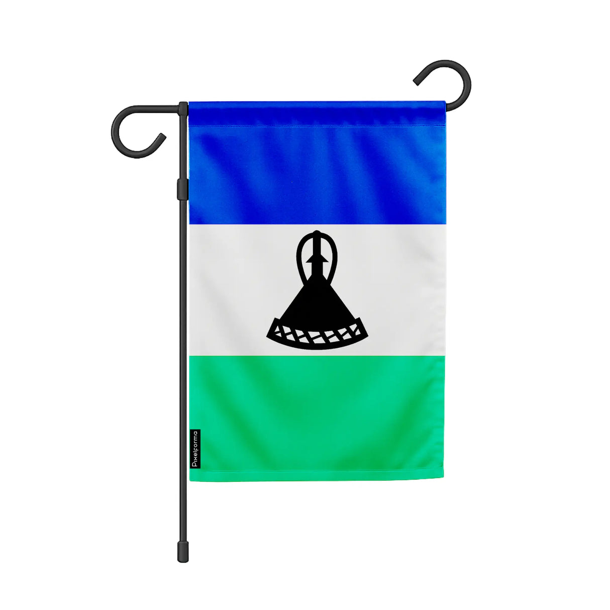 Drapeau de jardin lesotho polyester résistant horizontal