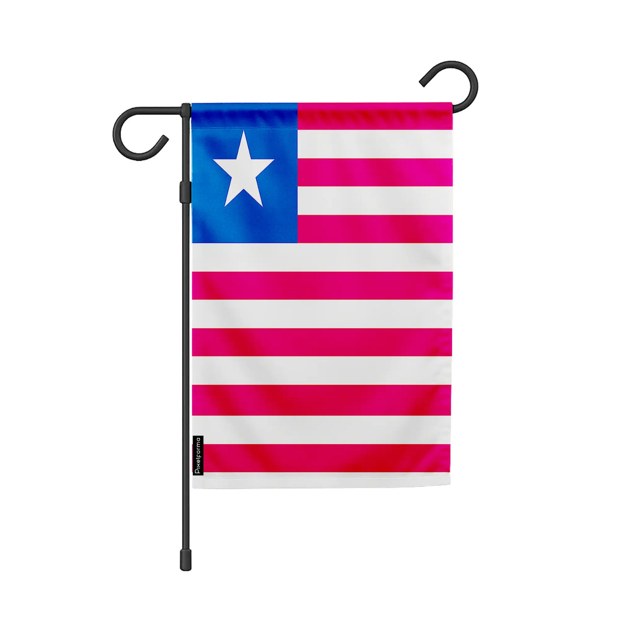 Drapeau de jardin liberia polyester résistant horizontal