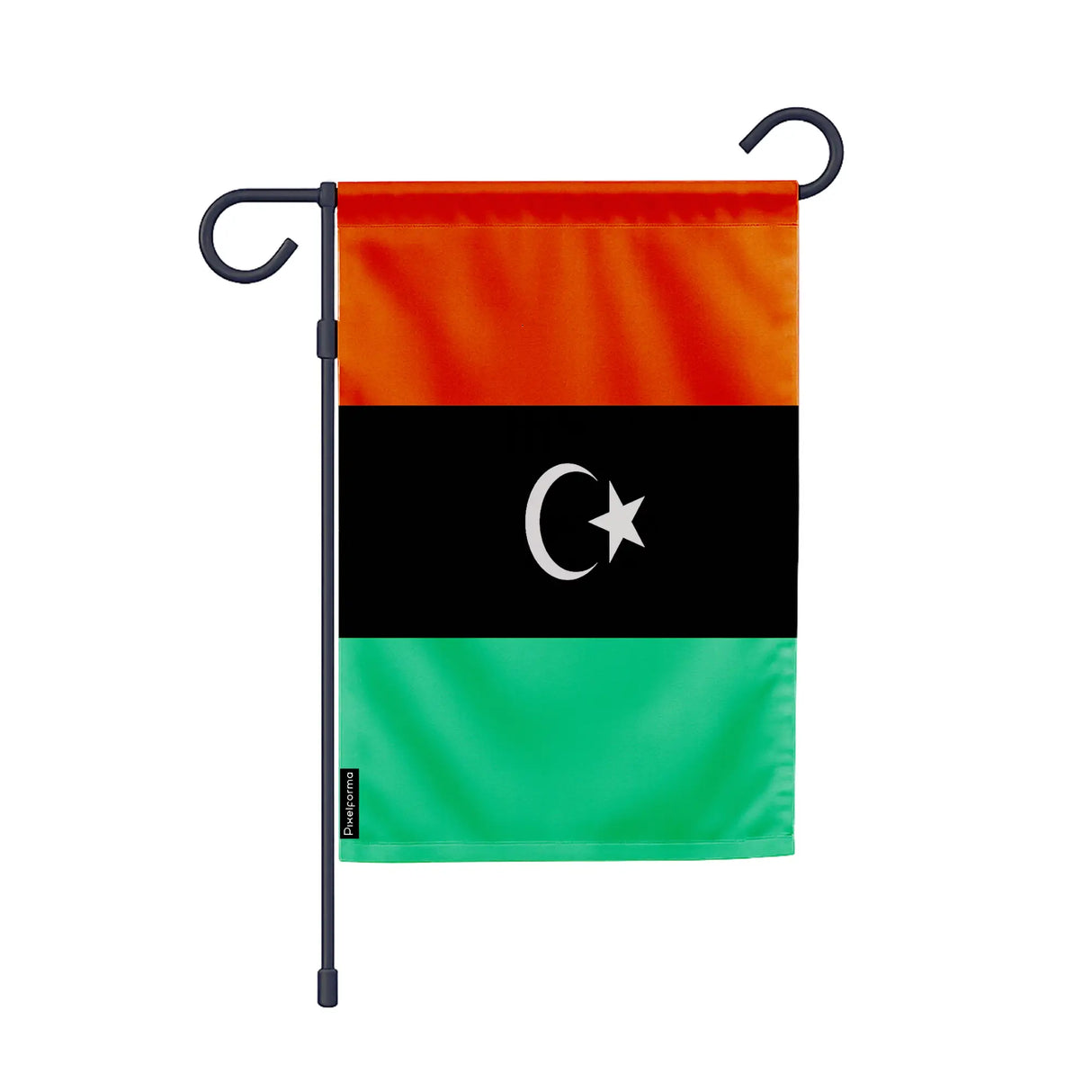 Drapeau de jardin libye polyester aux couleurs vibrantes
