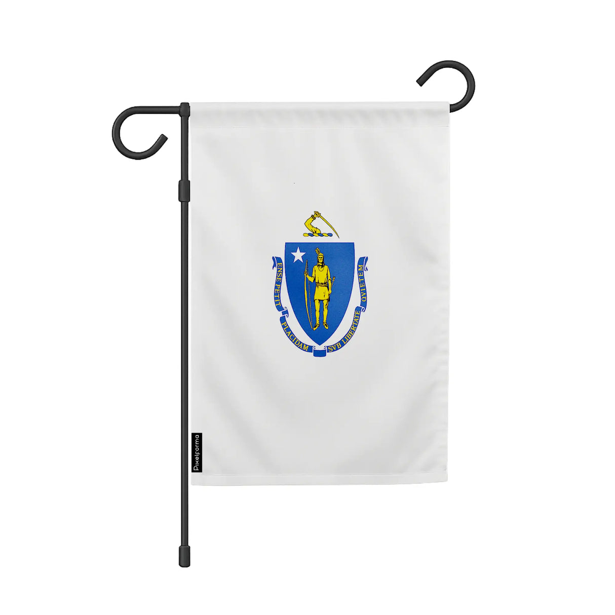 Drapeau de jardin massachusetts polyester résistant horizontal