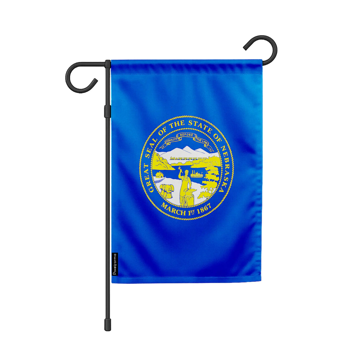Drapeau de jardin nebraska polyester résistant horizontal