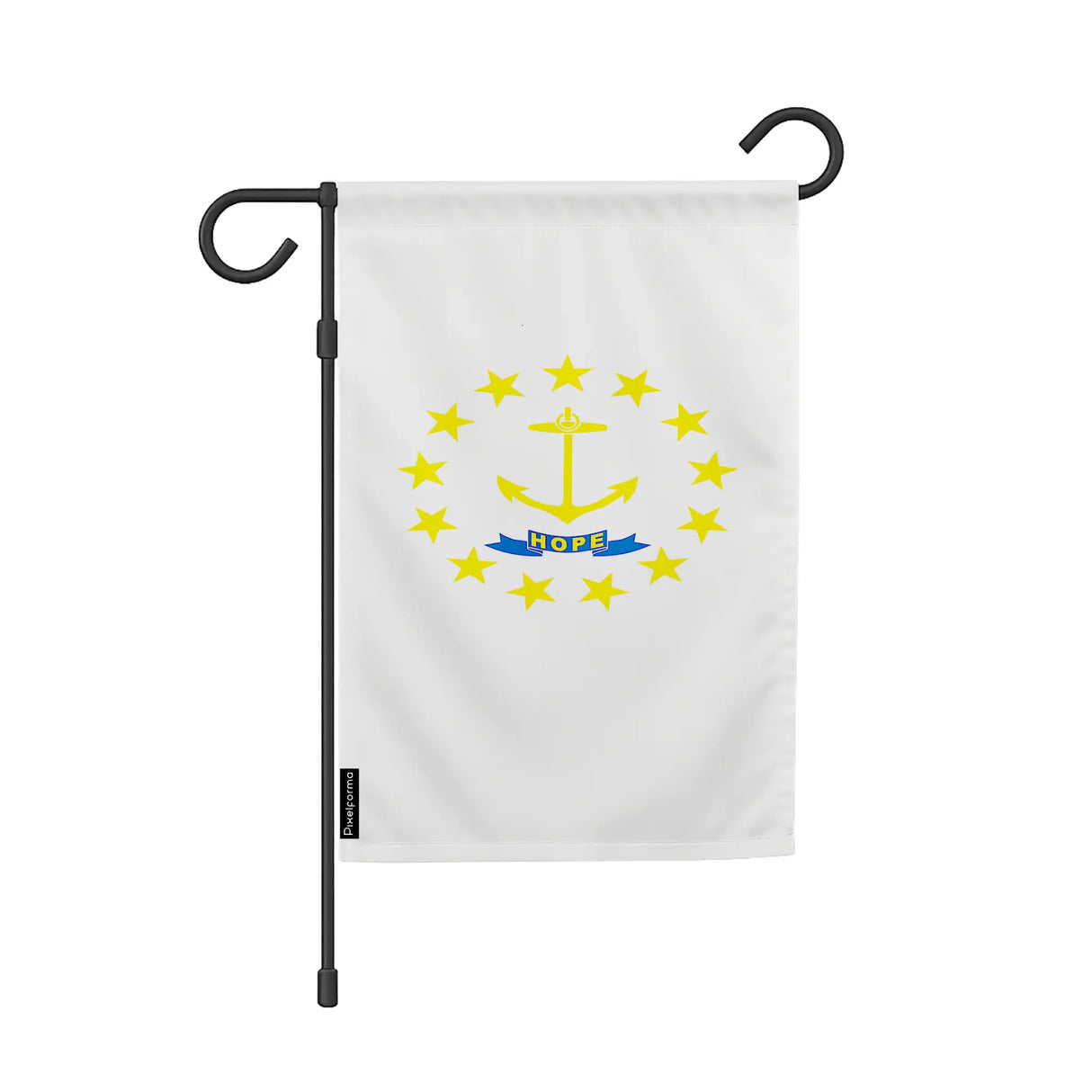 Drapeau de jardin rhode island polyester résistant horizontal
