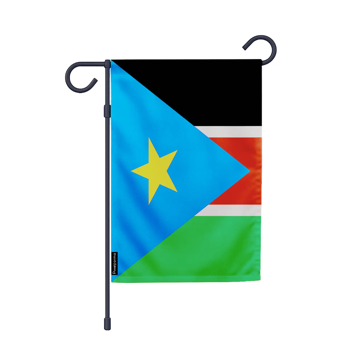 Drapeau de jardin soudan du sud polyester couleurs vives