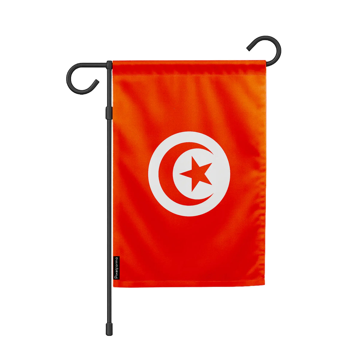 Drapeau de jardin tunisie polyester résistant couleurs vives