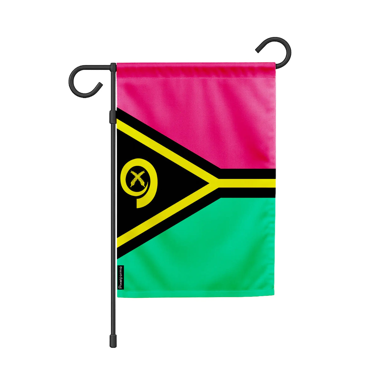 Drapeau de jardin vanuatu en polyester durable horizontal
