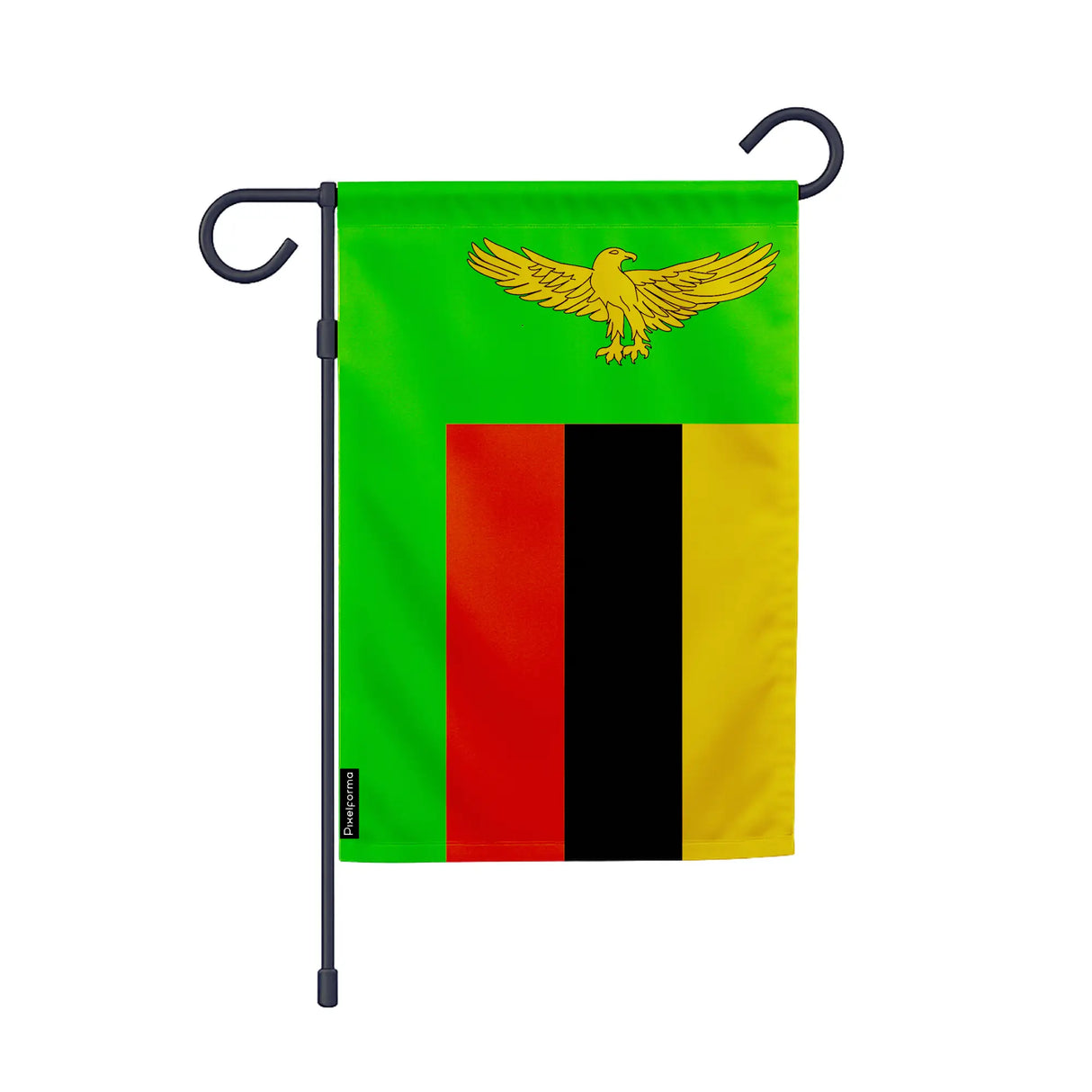 Drapeau de jardin zambie polyester aux couleurs vibrantes