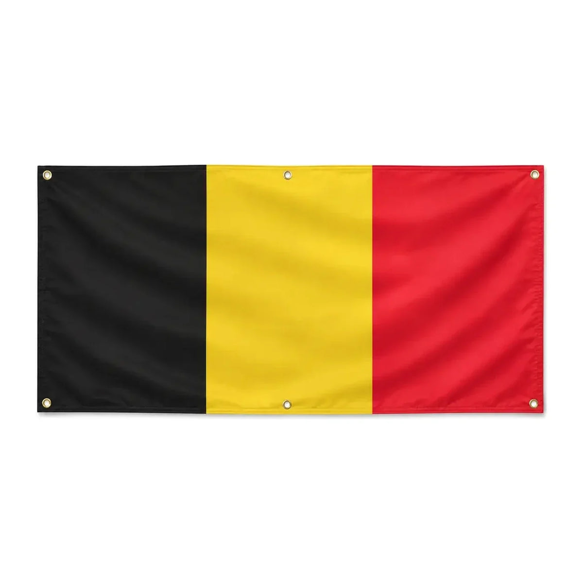 Drapeau belgique en polyester résistant avec œillets