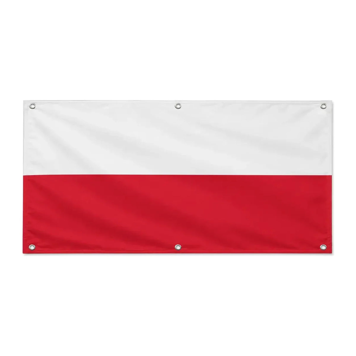 Drapeau pologne en polyester résistant avec œillets robustes