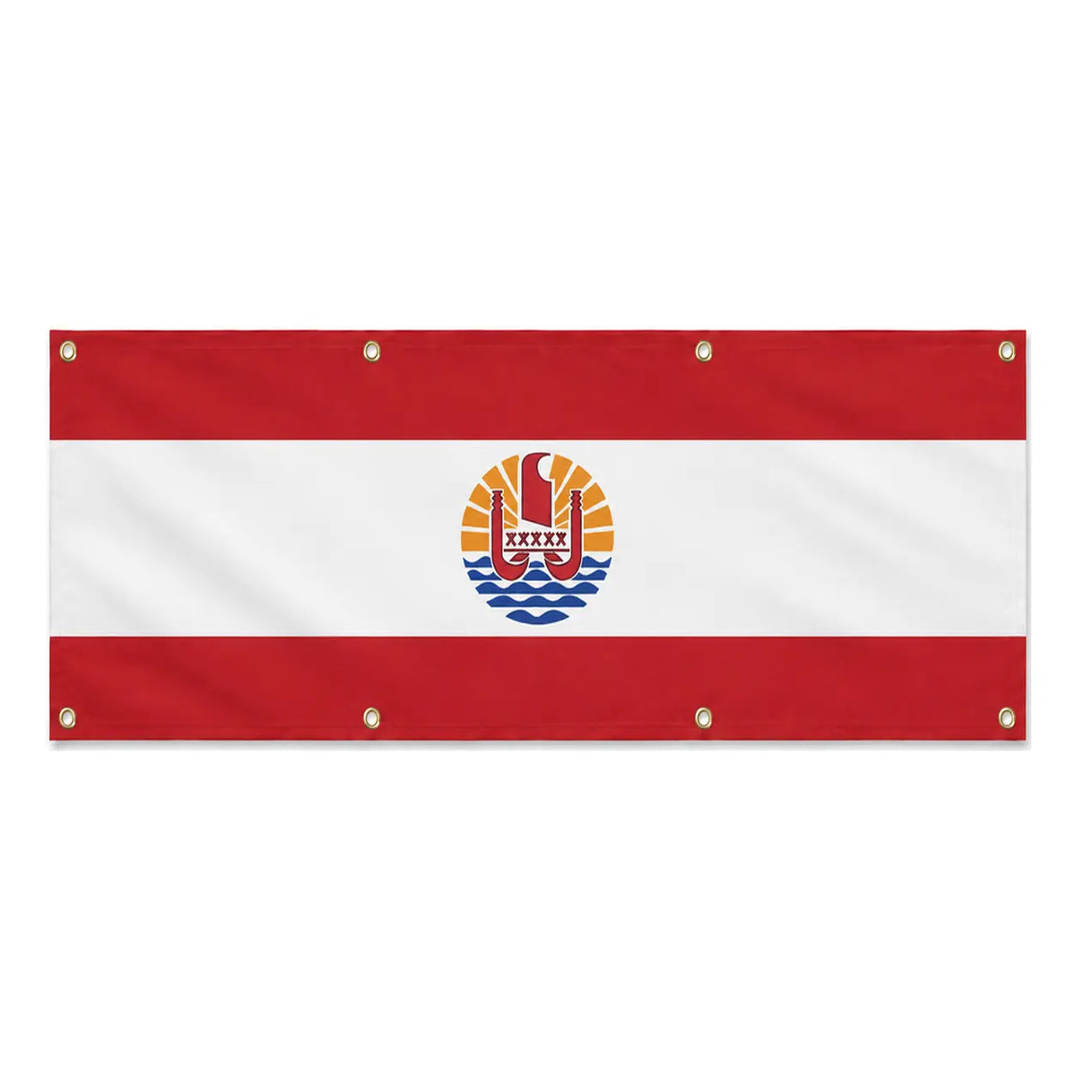Drapeau polynésie française polyester résistant aux intempéries