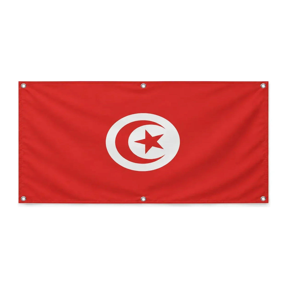Drapeau tunisie polyester résistant avec œillets robustes