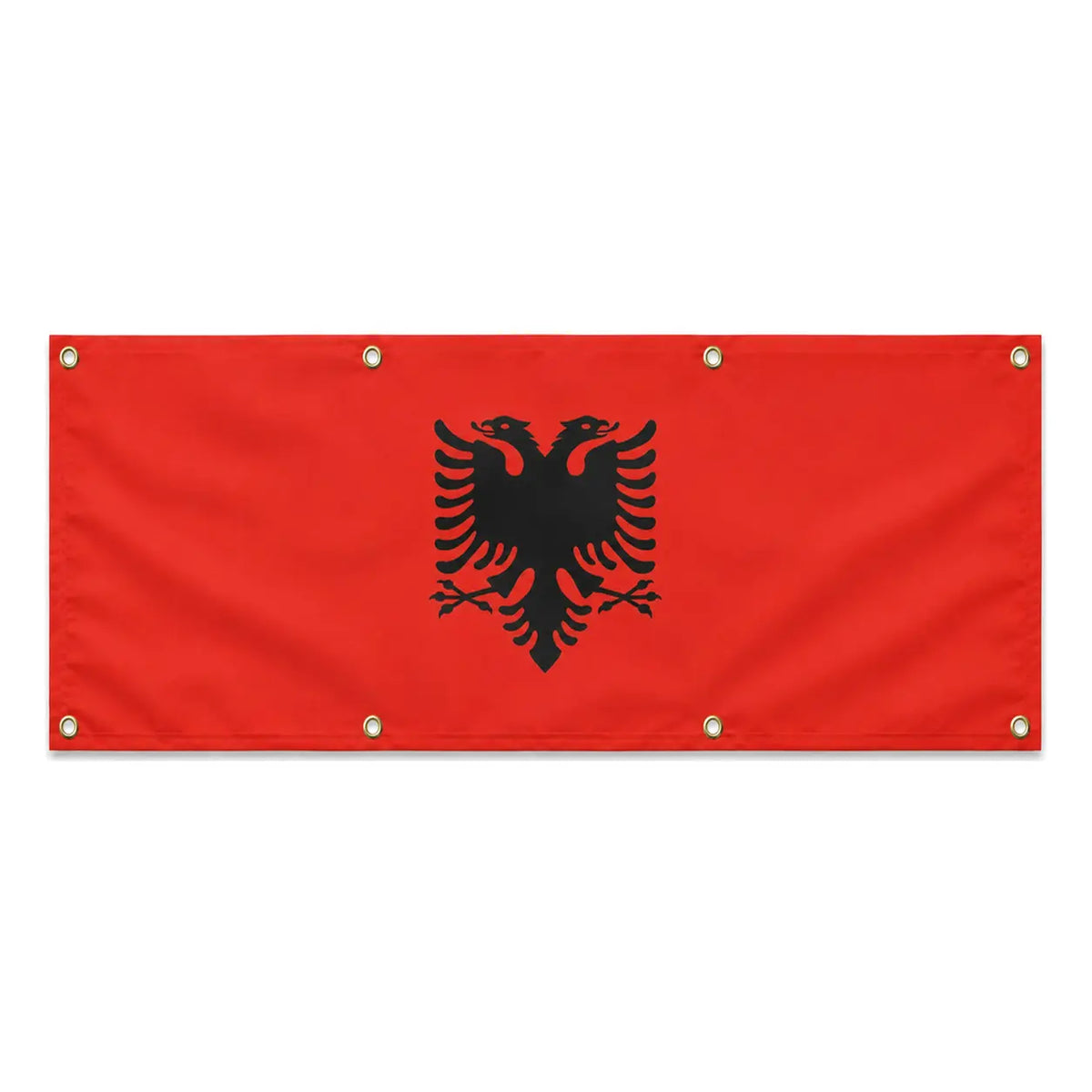 Drapeau albanie polyester résistant avec œillets durables