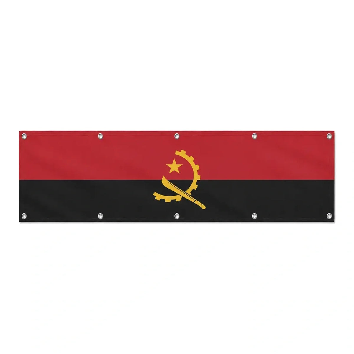 Drapeau de l'Angola grand format XL en polyester avec dix œillets