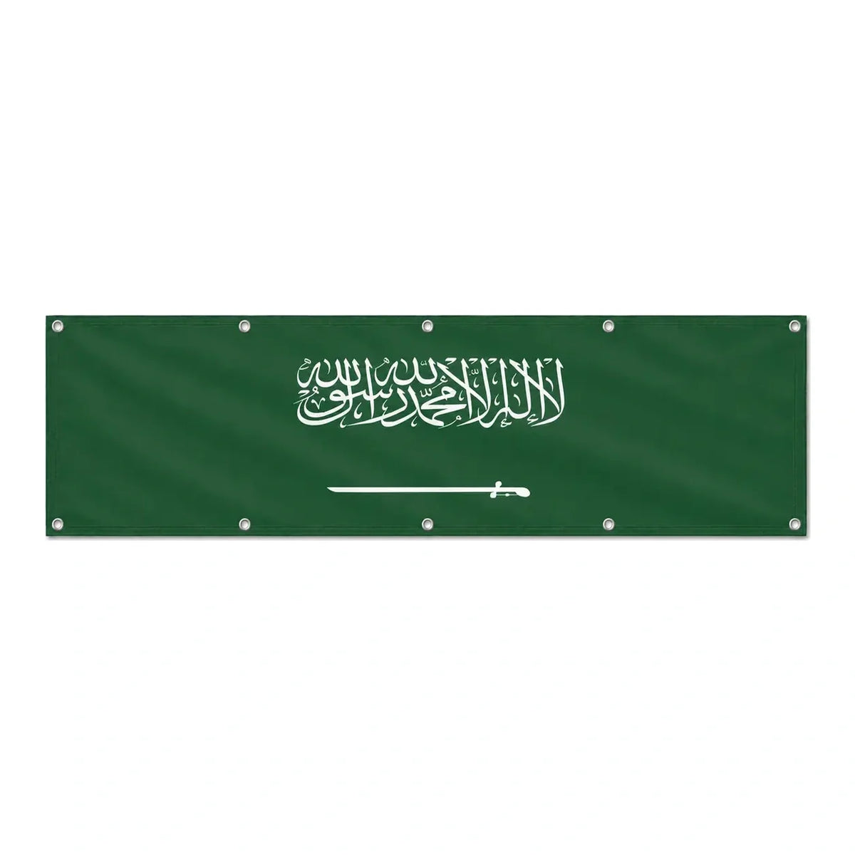 Drapeau de l'Arabie saoudite grand format XL en polyester avec dix œillets