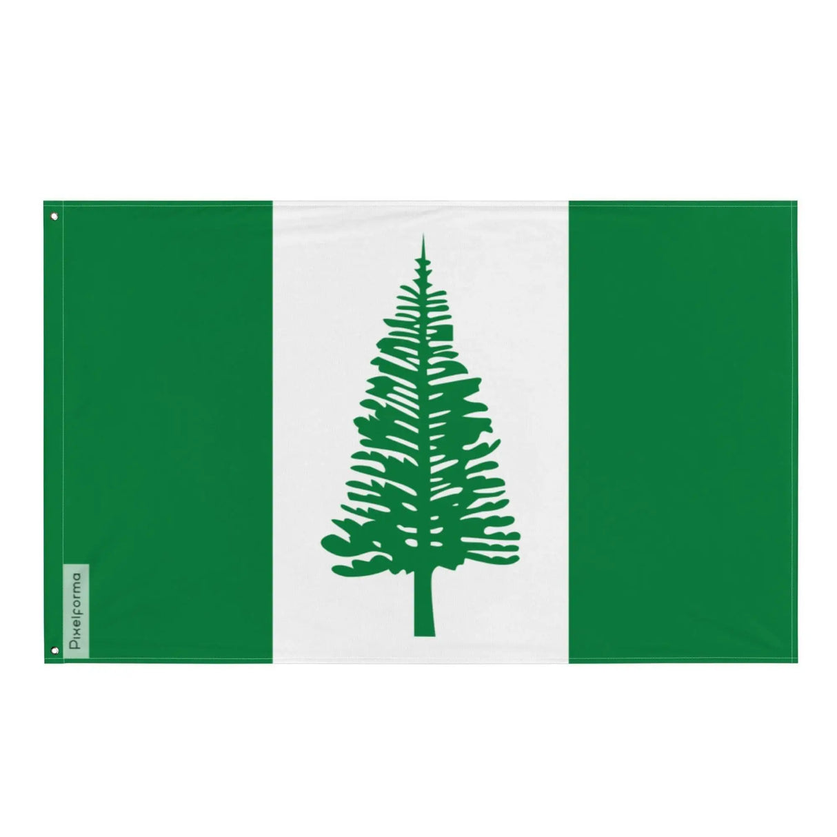 Drapeau île norfolk polyester résistant œillets à gauche