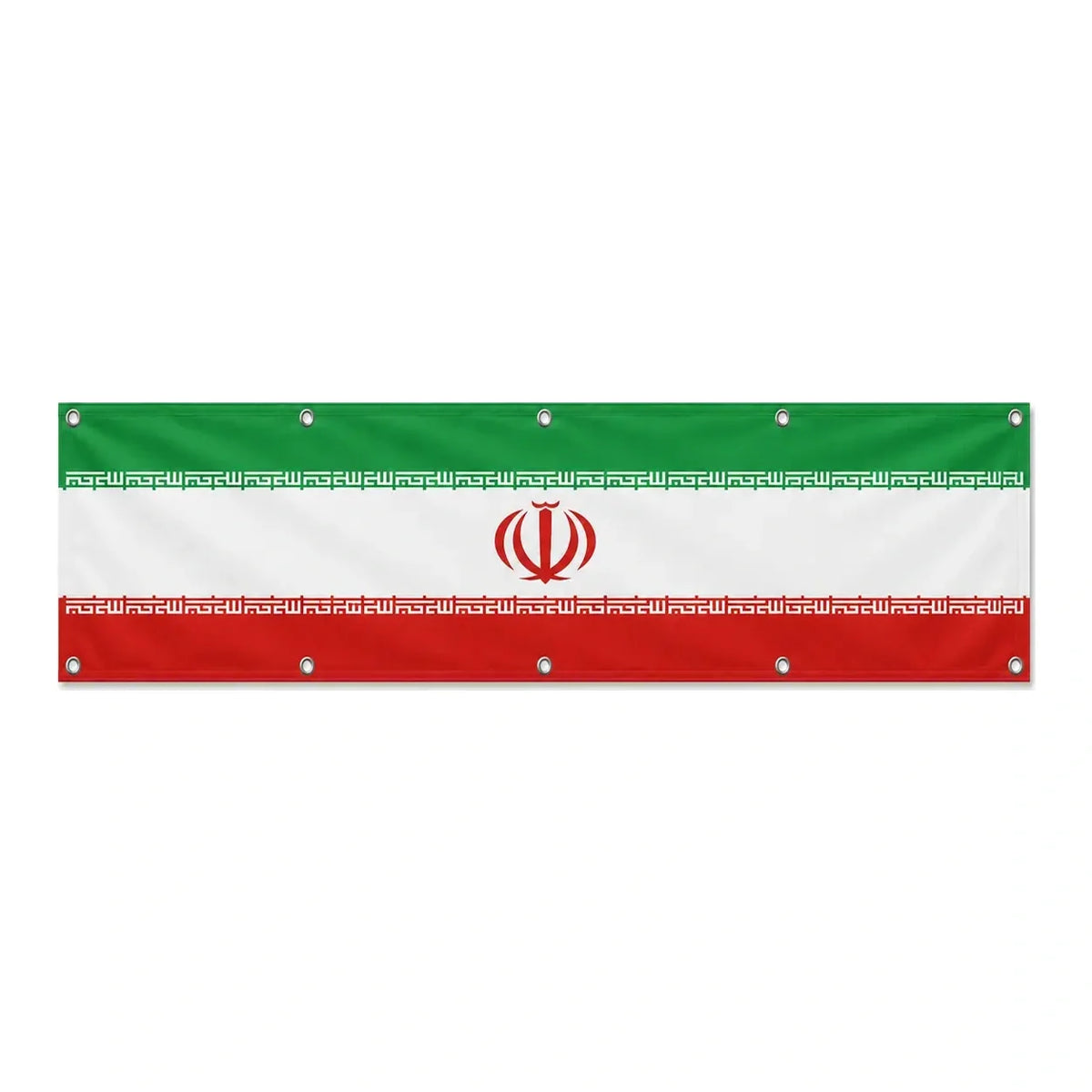Drapeau de l'Iran grand format XL en polyester avec dix œillets