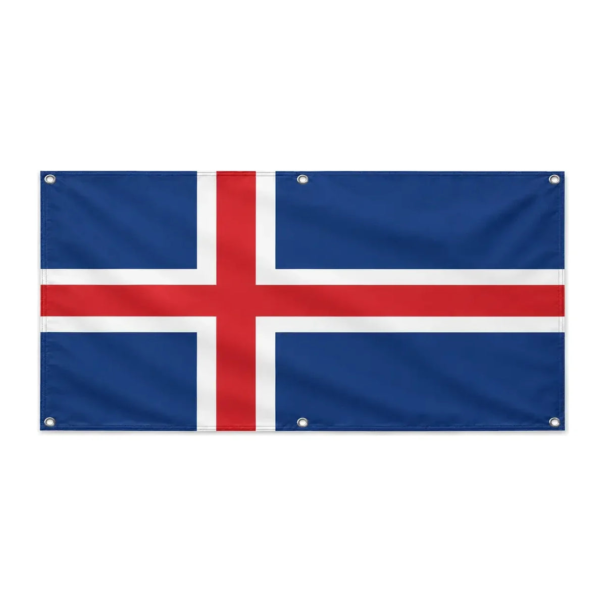 Drapeau islande polyester résistant avec œillets robustes