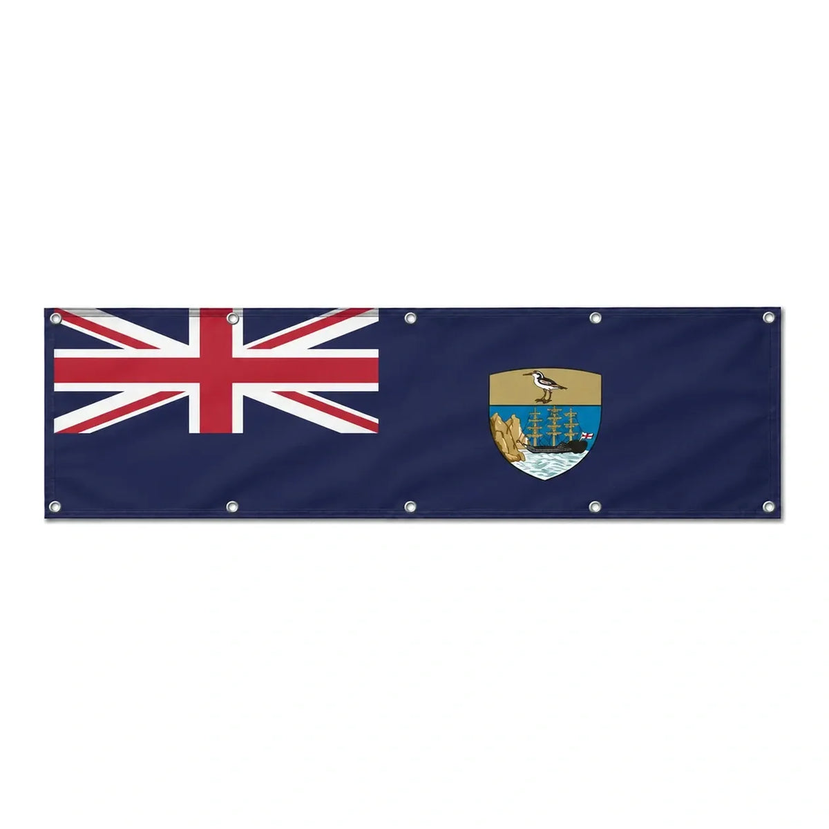 Drapeau de Sainte-Hélène, Ascension et Tristan da Cunha grand format XL en polyester avec dix œillets