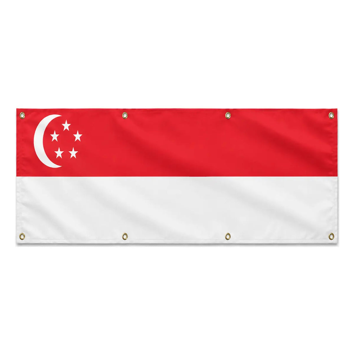 Drapeau singapour en polyester résistant aux intempéries