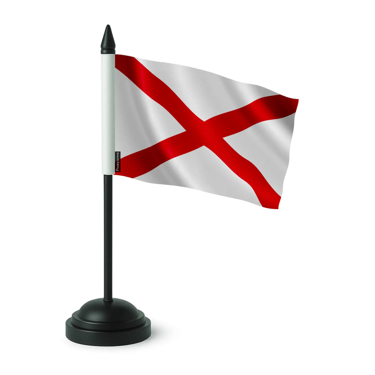 Drapeau de table alabama polyester socle plastique noir