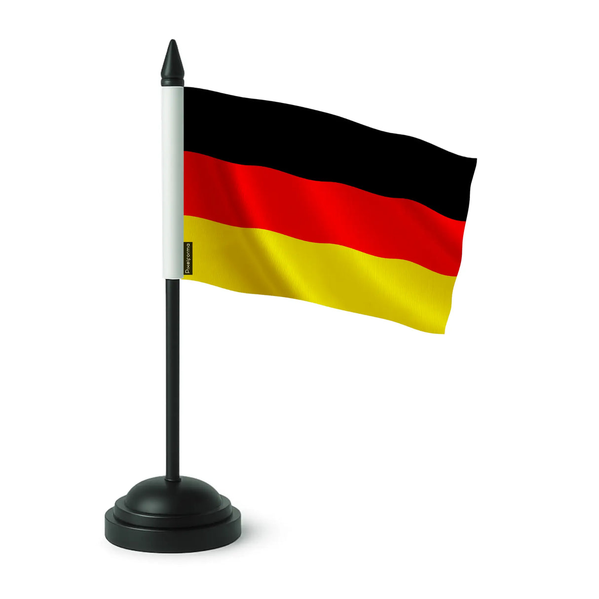 Drapeau de table allemagne polyester avec socle plastique noir