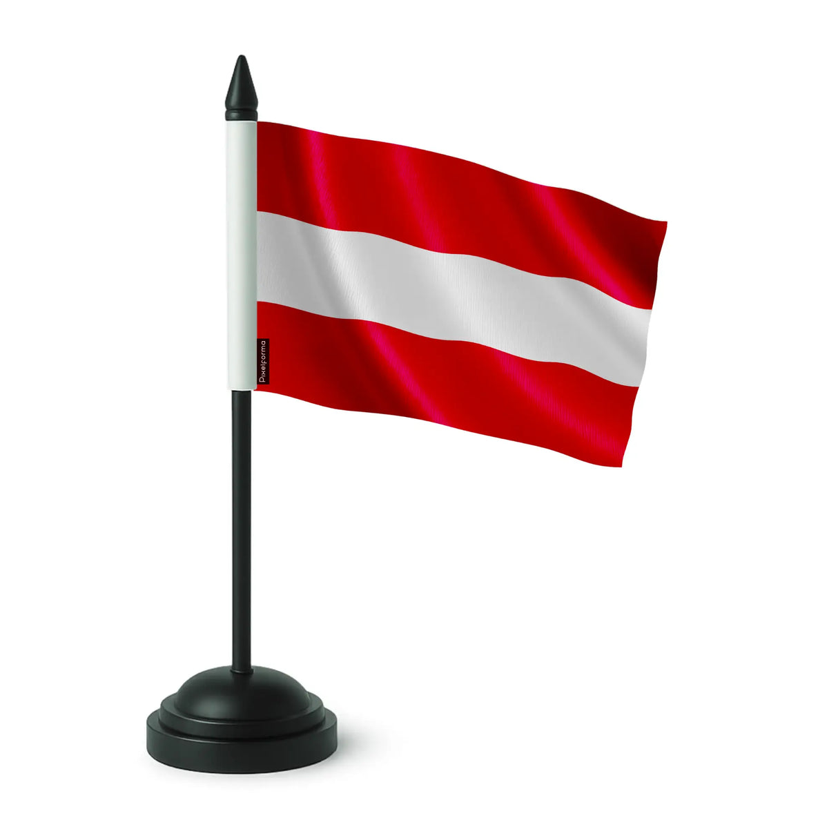 Drapeau de table autriche polyester socle plastique noir