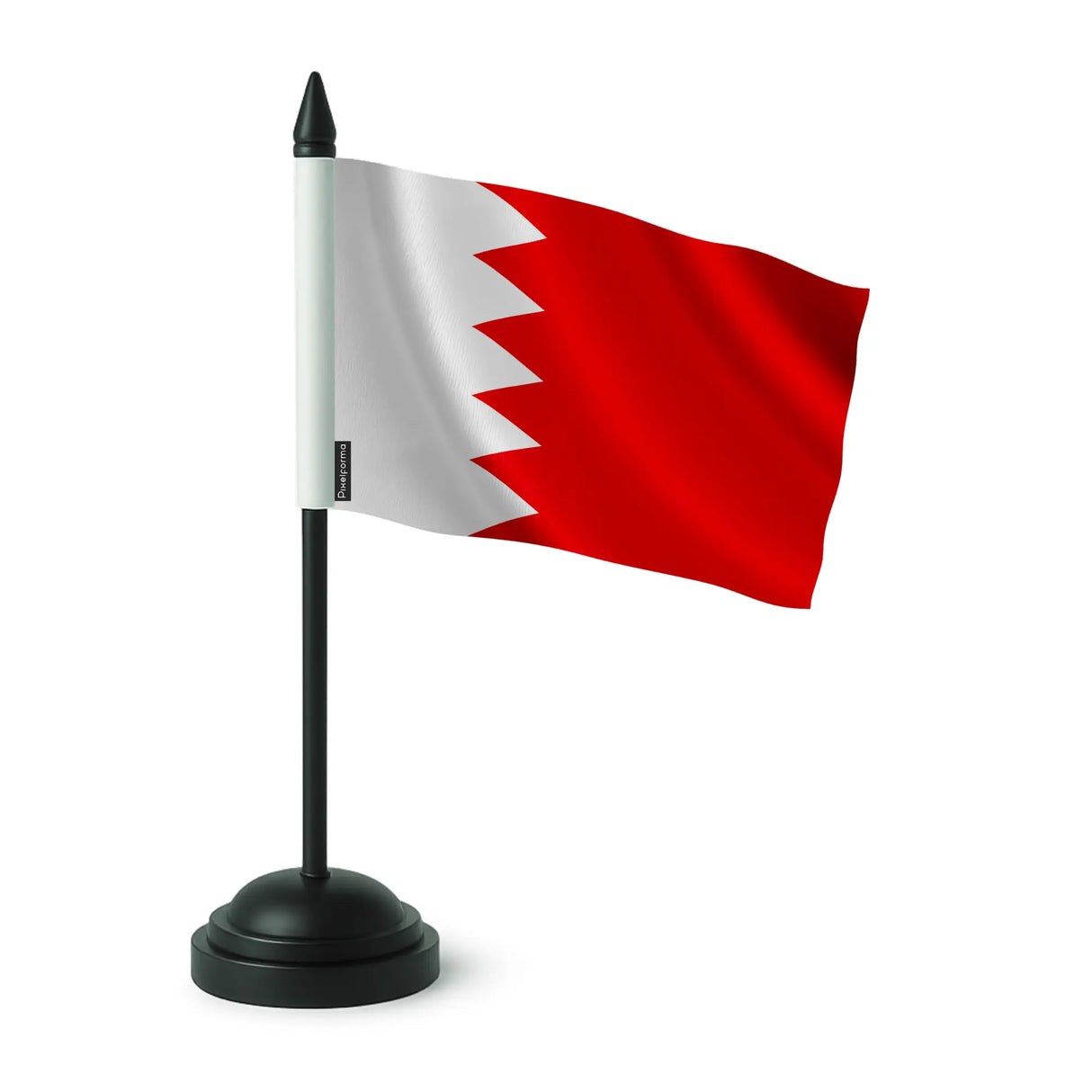 Drapeau de table bahreïn polyester socle plastique noir