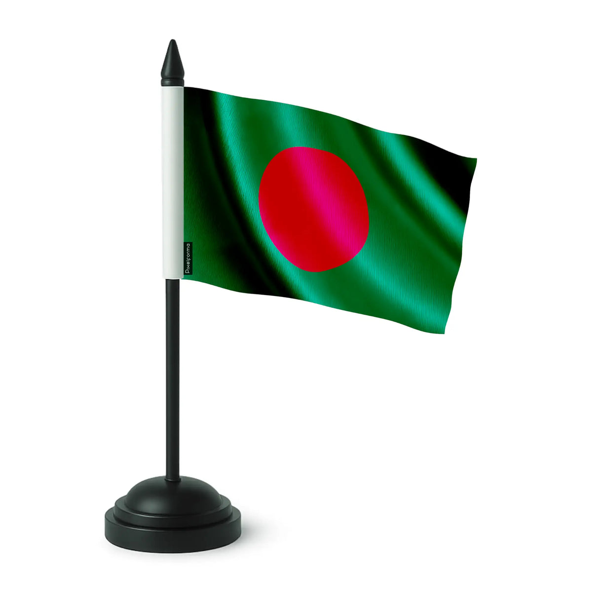 Drapeau de table bangladesh en polyester avec socle noir