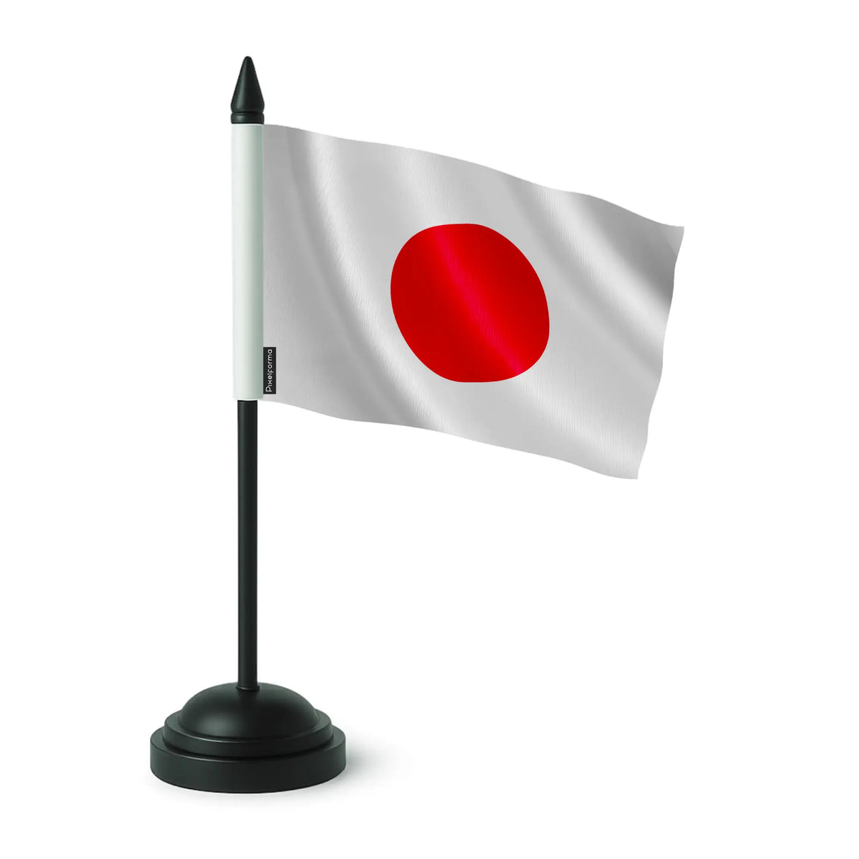 Drapeau de table japon en polyester avec socle noir