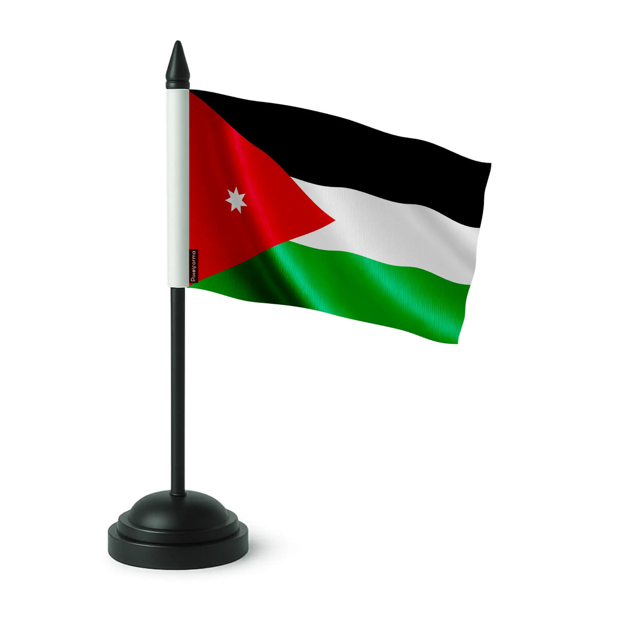 Drapeau de table jordanie polyester socle plastique noir