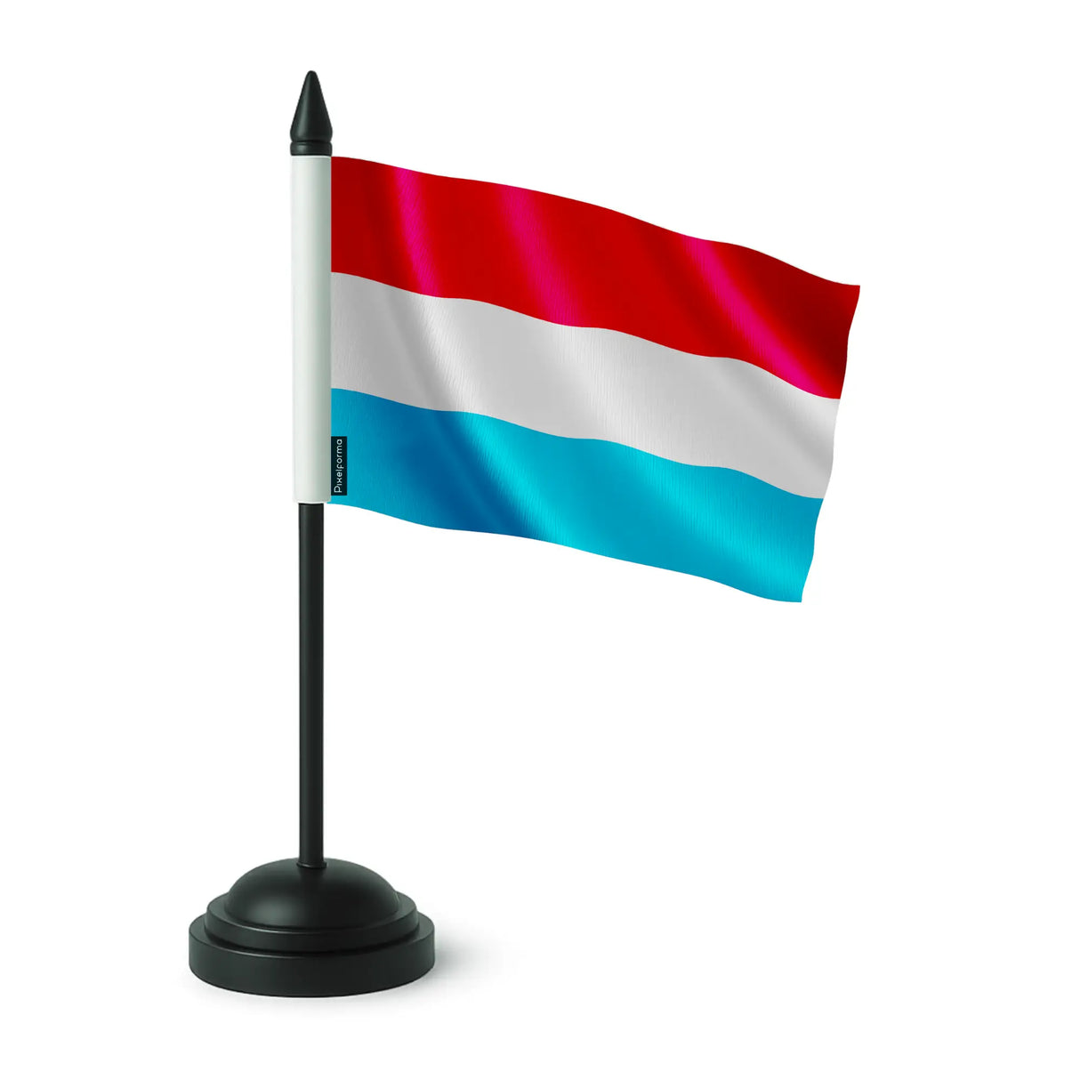 Drapeau de table luxembourg polyester et socle noir élégant