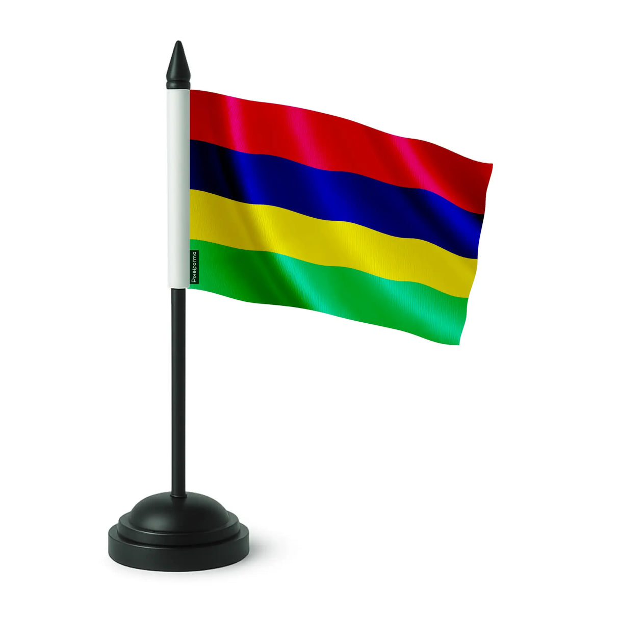 Drapeau de table maurice polyester socle plastique noir