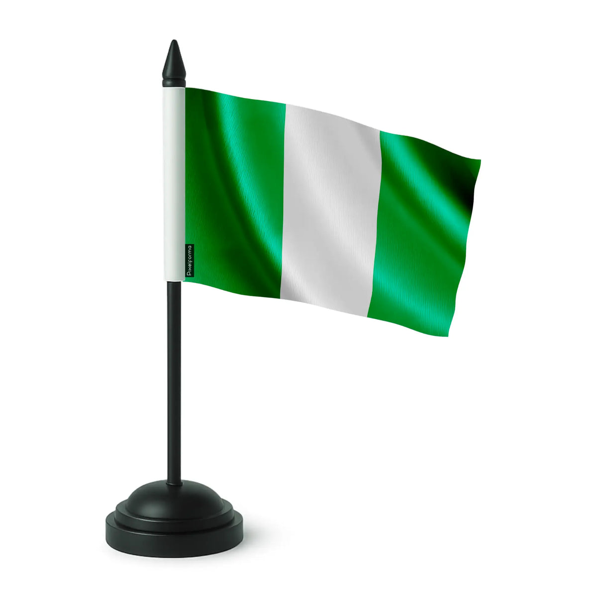 Drapeau de table nigeria polyester socle plastique noir