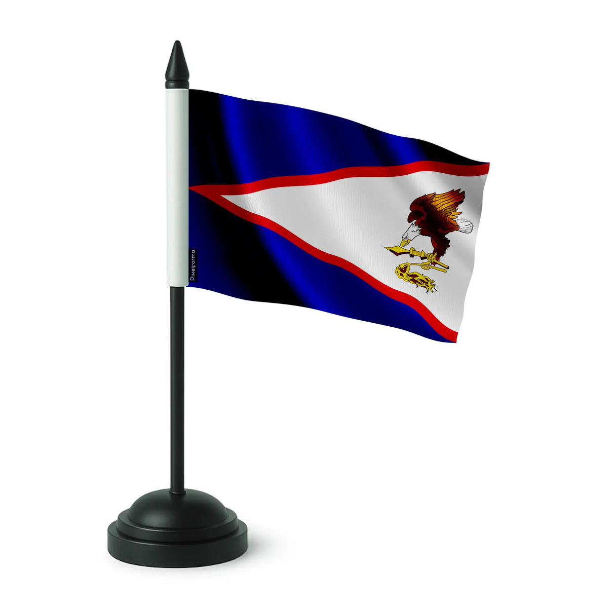 Drapeau de table samoa américaines polyester socle noir