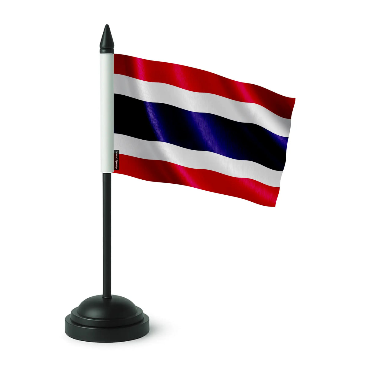Drapeau de table thaïlande polyester socle plastique noir
