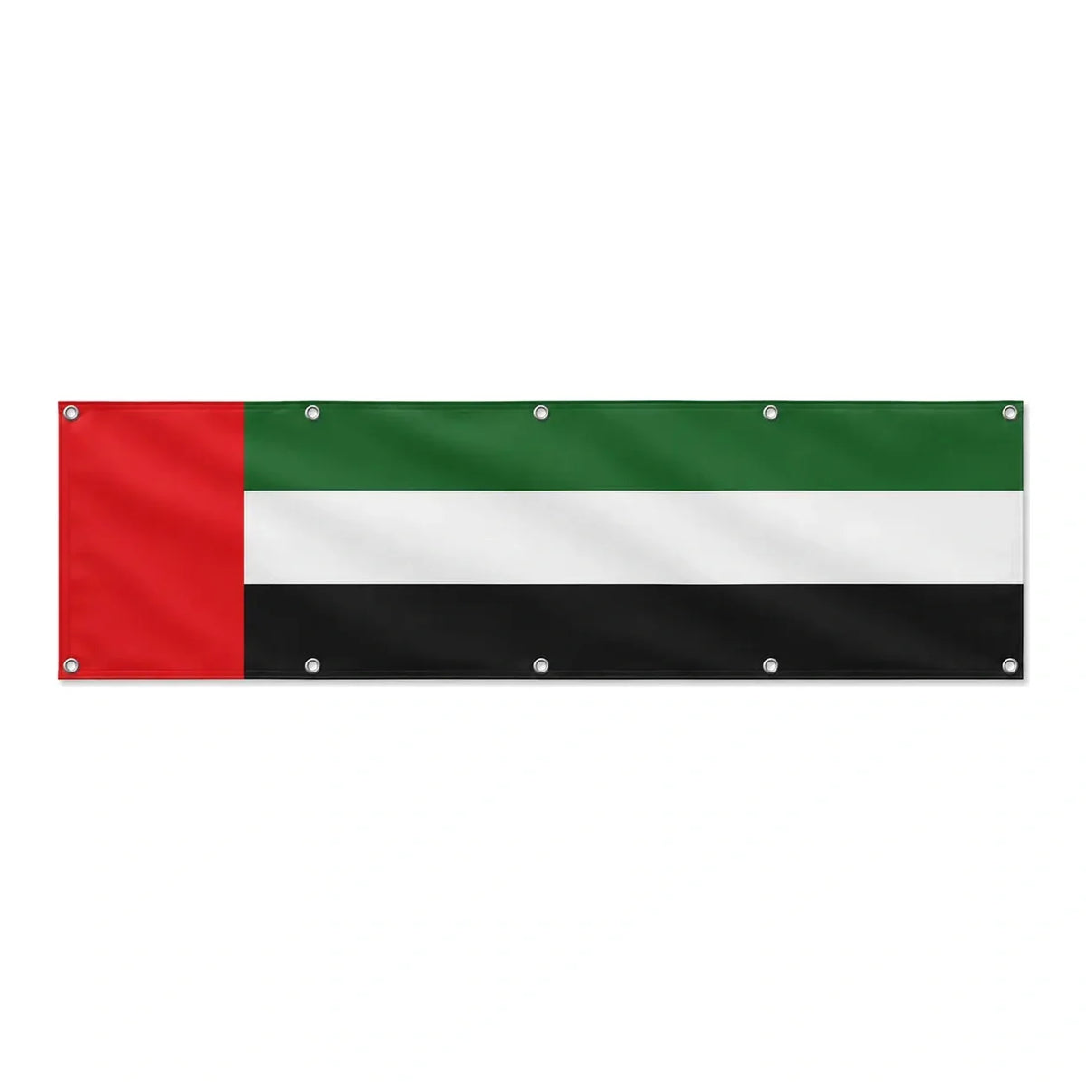 Drapeau des Émirats arabes unis grand format XL en polyester avec dix œillets