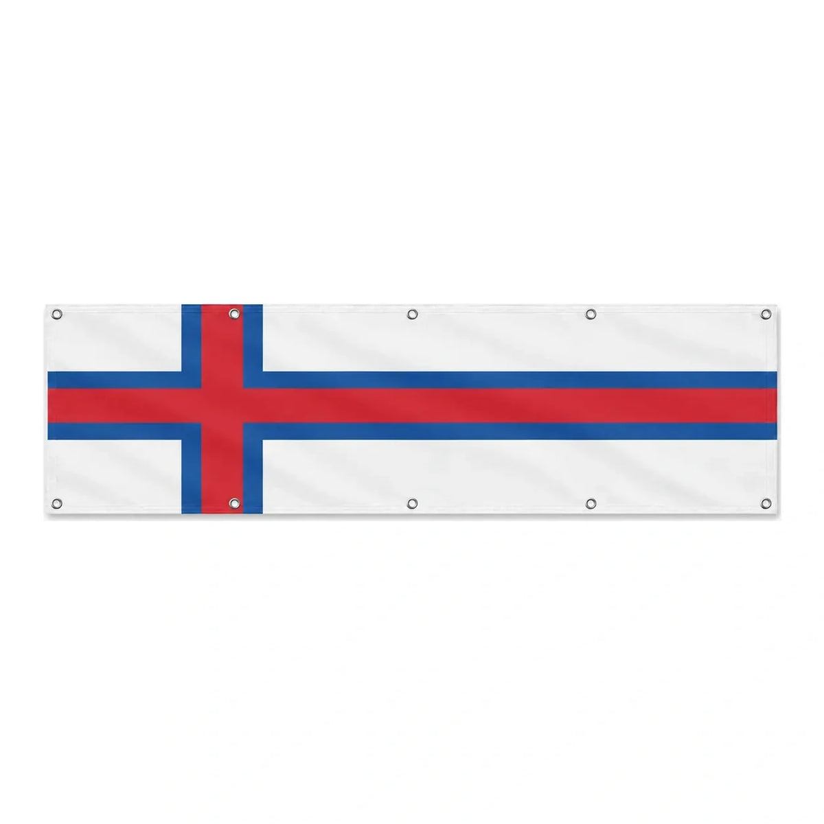 Drapeau des îles Féroé grand format XL en polyester avec dix œillets