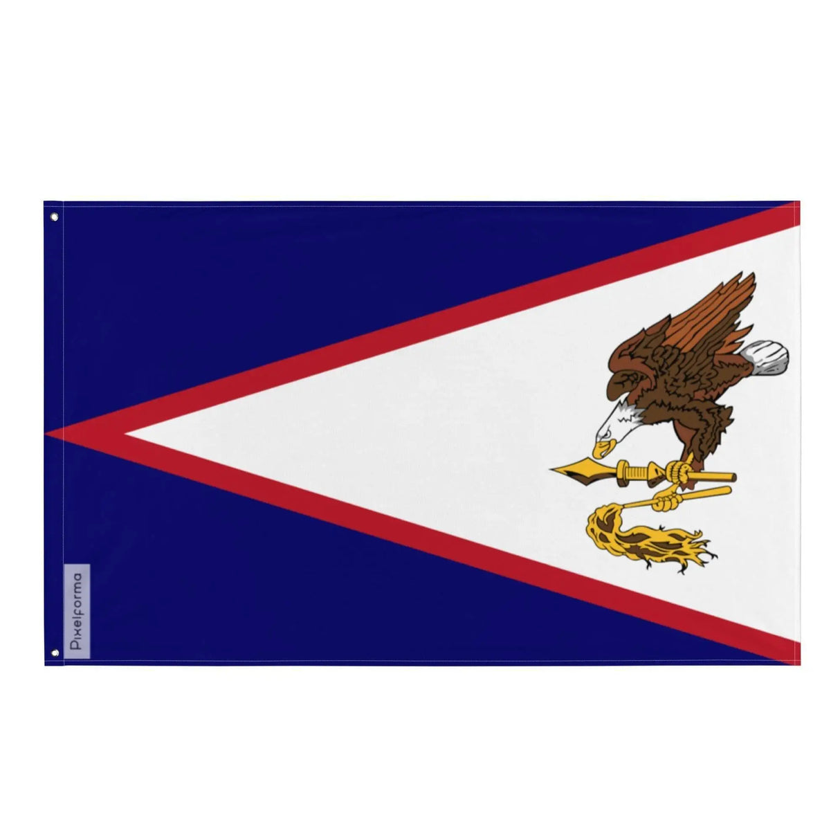 Drapeau samoa américaines polyester résistant œillets gauche