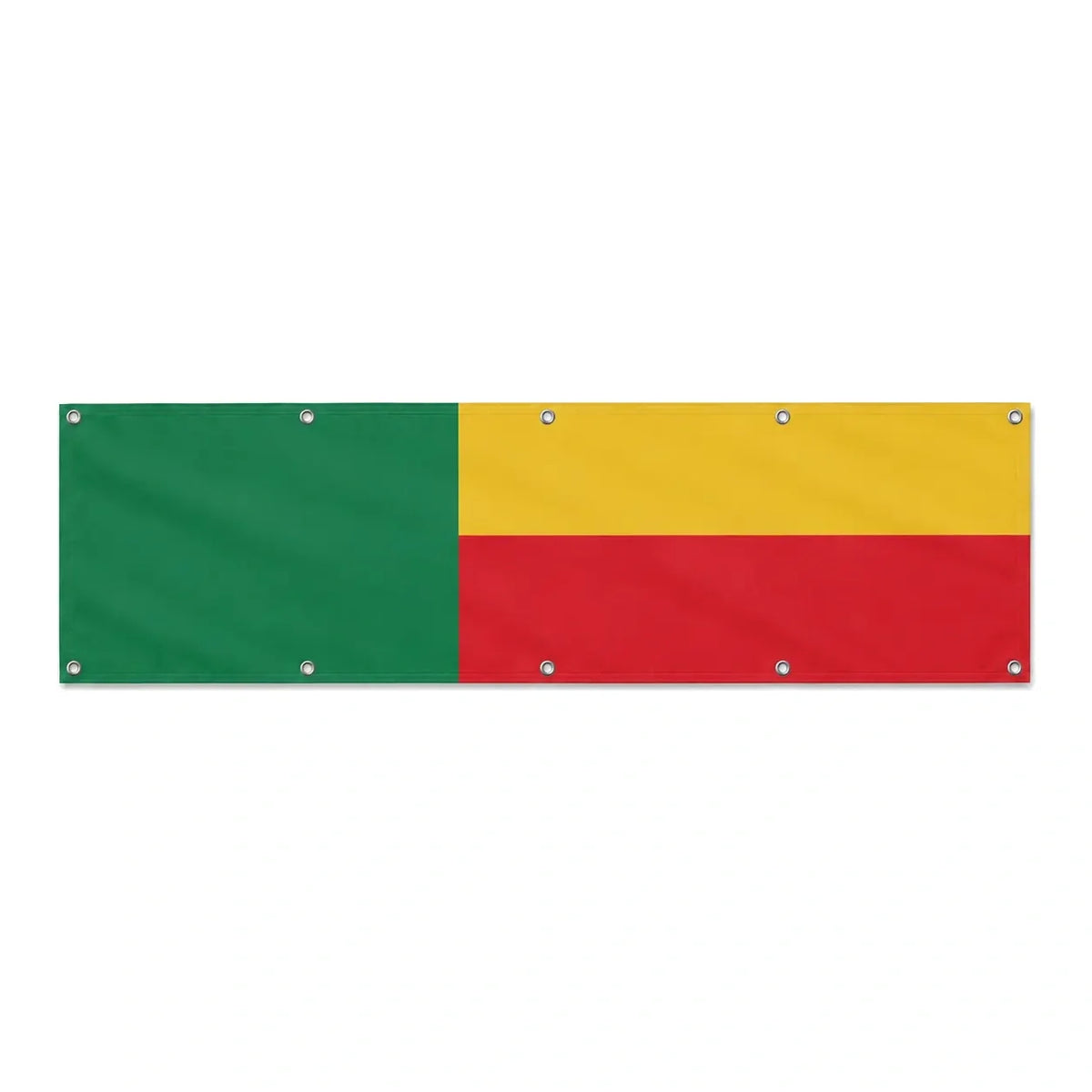 Drapeau du Bénin grand format XL en polyester avec dix œillets