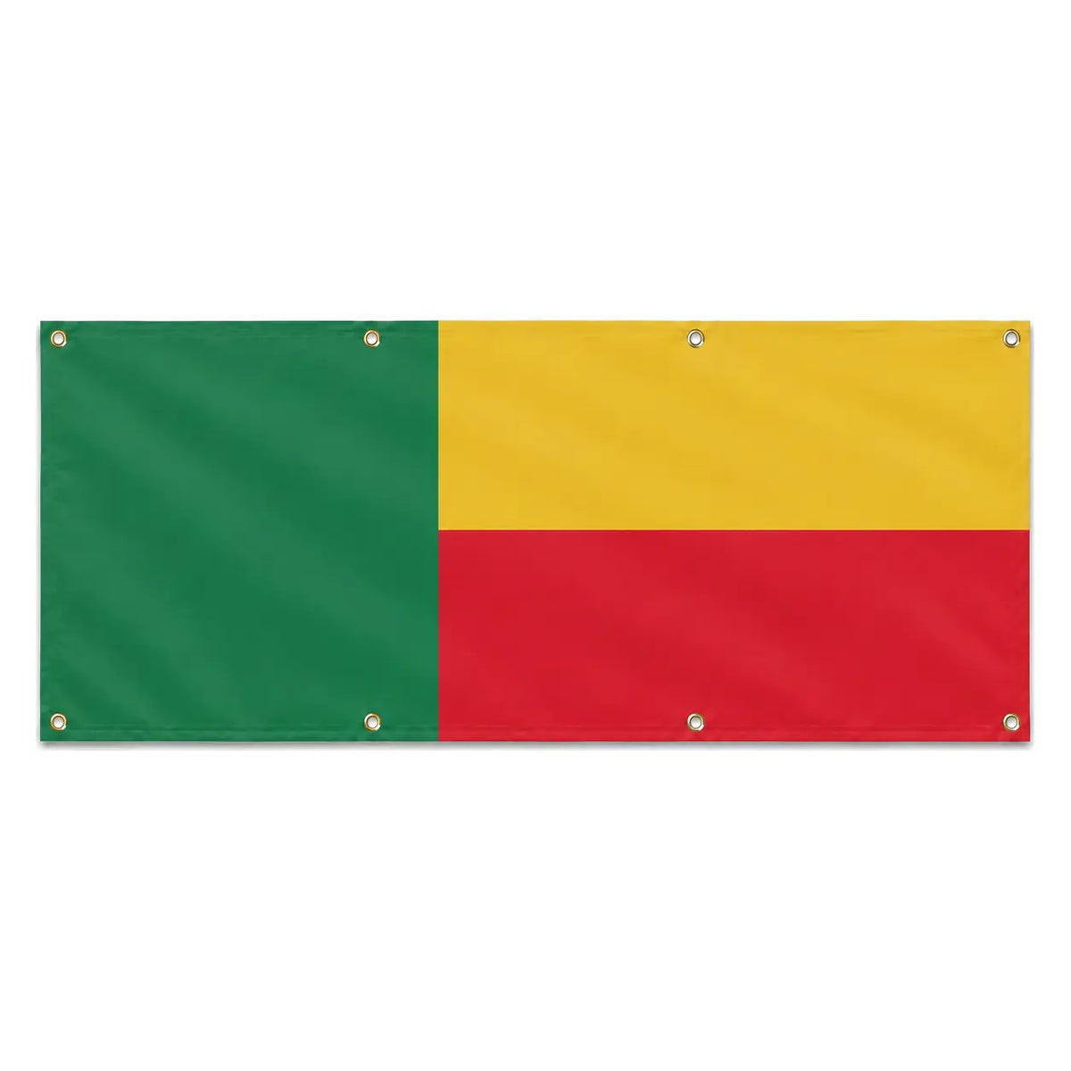 Drapeau bénin polyester résistant usage extérieur grommets