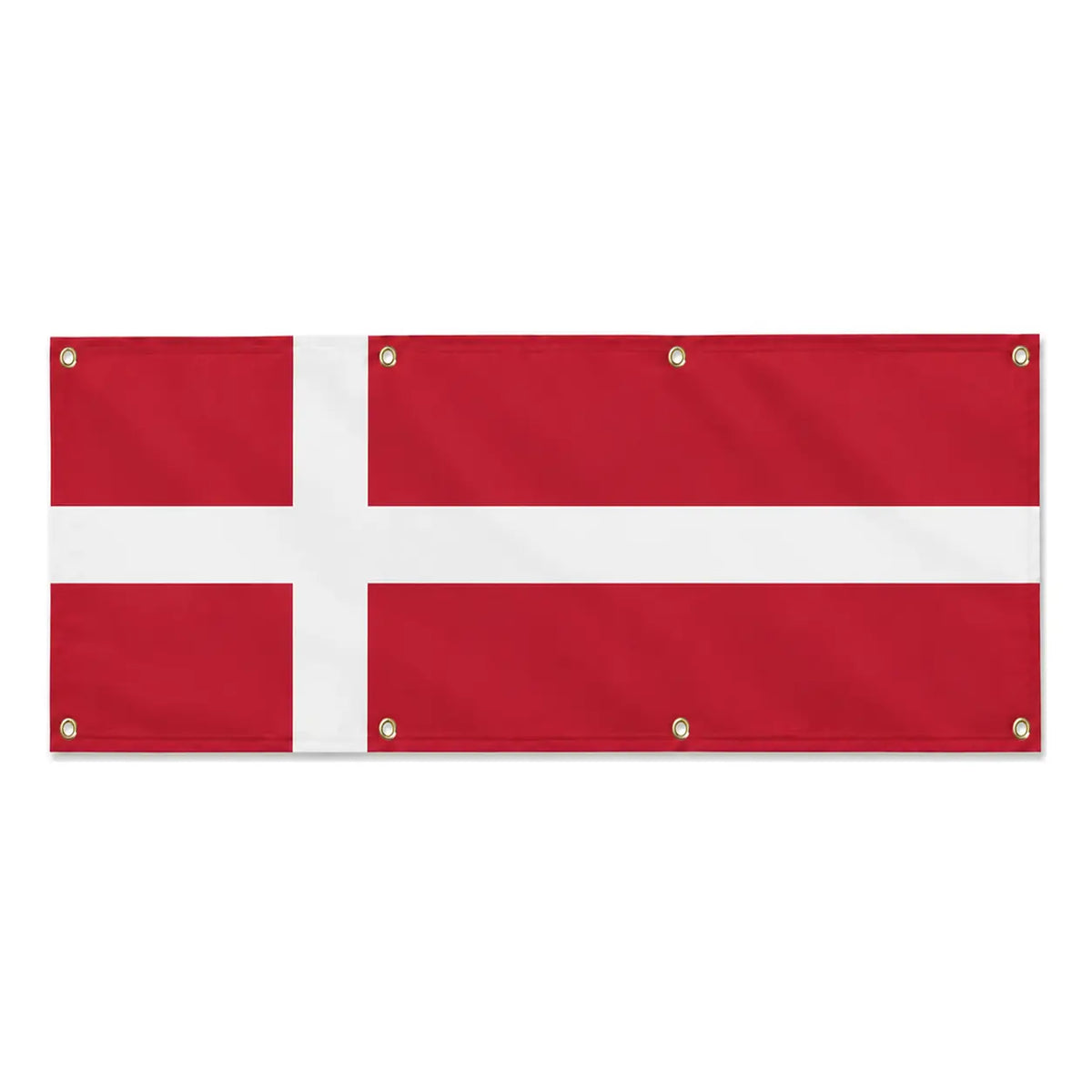 Drapeau danemark polyester résistant avec 8 œillets