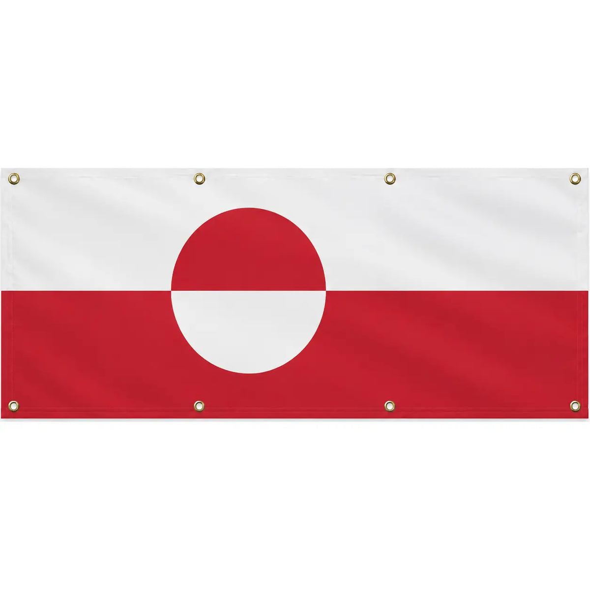 Drapeau groenland polyester résistant fixé par œillets