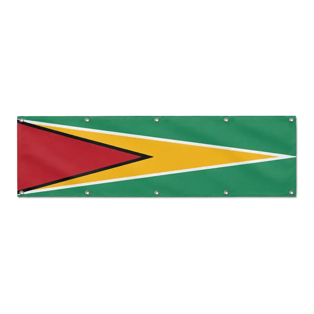 Drapeau du Guyana grand format XL en polyester avec dix œillets